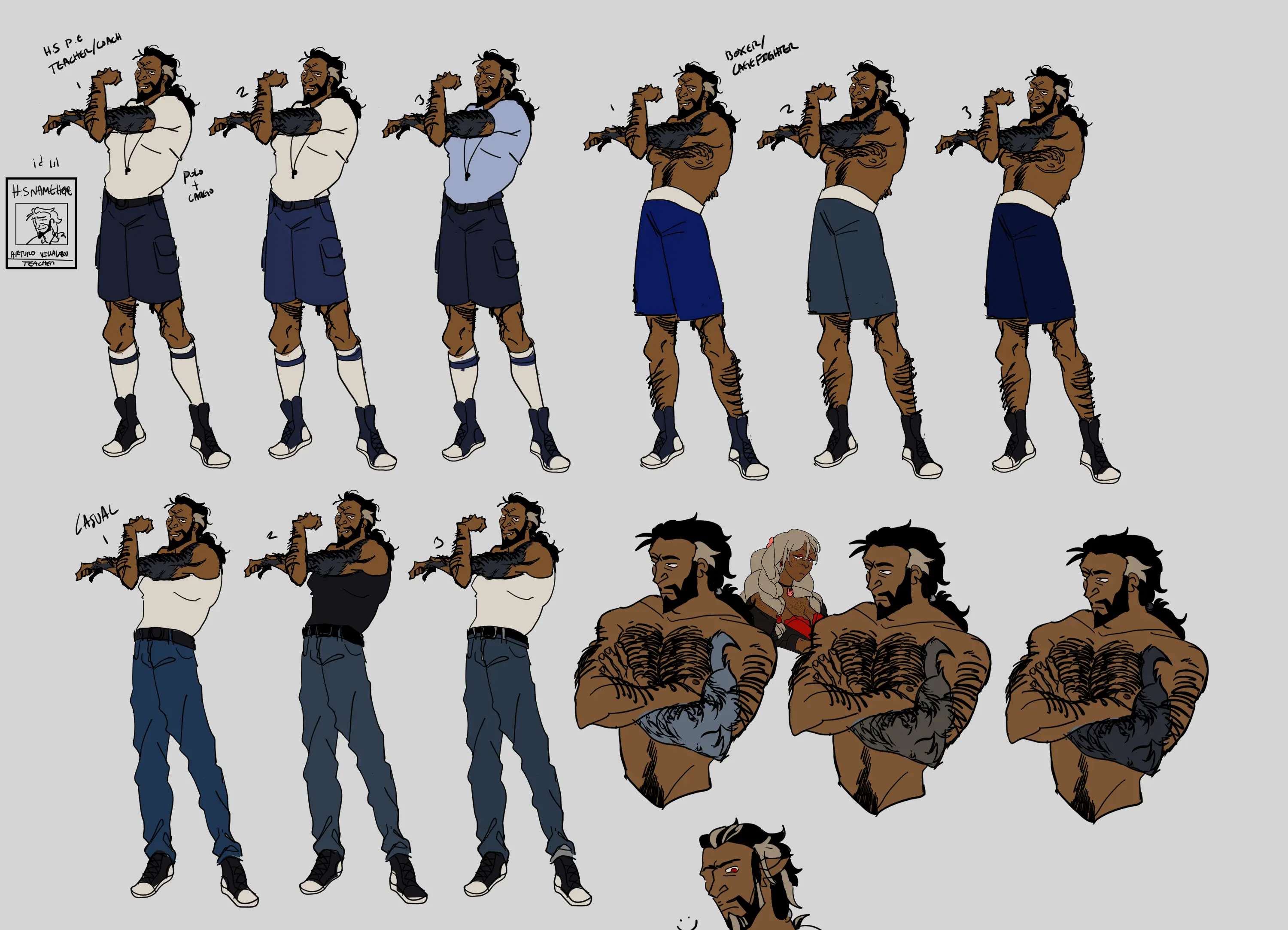 Color tests for Arthur Villalobos, a boxer and high-school coach.